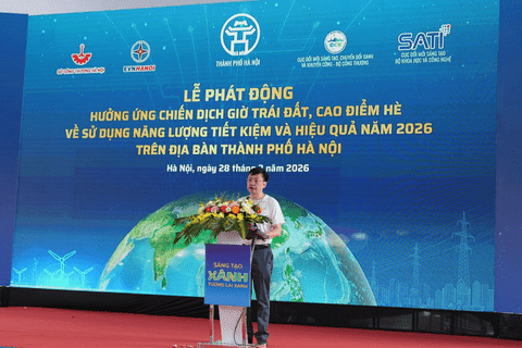 Launch ceremony for Earth Hour campaign and 2026 summer peak energy efficiency program in Hanoi