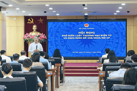 Ministry of Industry and Trade disseminates the Law on E-commerce and Government Decree No. 248/2026/ND-CP