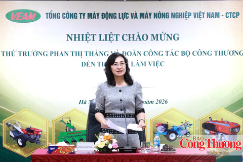 Deputy Minister Phan Thi Thang holds talks with VEAM Corporation