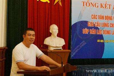 Công đoàn Công Thương Việt Nam gặp mặt các vận động viên tham gia Giải cầu lông CNVCLĐ cúp Báo Lao động lần thứ II