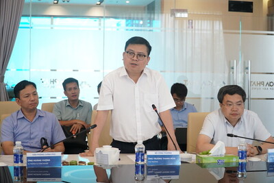 Thứ trưởng Bộ Công Thương Trương Thanh Hoài, phát biểu chỉ đạo tại buổi làm việc. (Ảnh: Vũ Lê)