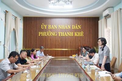 Đoàn công tác ngành Công Thương làm việc với UBND phường Thanh Khê vào sáng 7/8