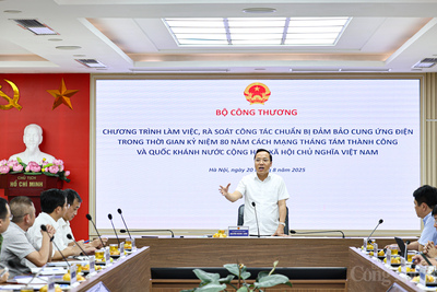 Thứ trưởng Nguyễn Hoàng Long phát biểu kết luận buổi làm việc.