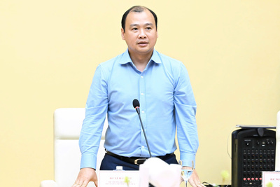Thứ trưởng Bộ Văn hóa, Thể thao và Du lịch Lê Hải Bình phát biểu tại buổi gặp mặt