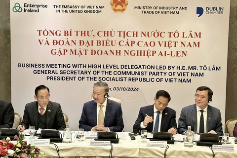 Tổng Bí Thư, Chủ tịch nước Tô Lâm và Đoàn đại biểu cấp cao Việt Nam gặp gỡ các doanh nghiệp hàng đầu Ai-len