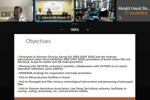 Thương vụ Việt Nam tại Ấn Độ hỗ trợ đoàn Hội đồng lụa Trung ương Ấn Độ tham dự Hội chợ Mùa Xuân 2026