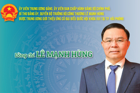 Quyền Bộ trưởng Bộ Công Thương Lê Mạnh Hùng ứng cử đại biểu Quốc hội tại TP. Hải Phòng