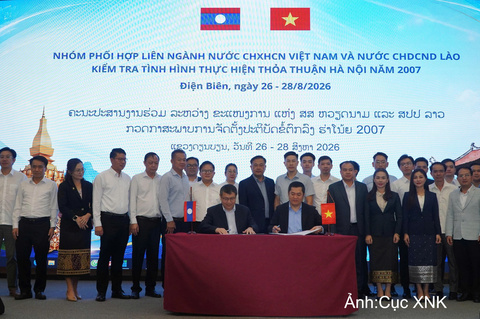 Nhóm phối hợp hai nước Việt Nam – Lào phối hợp kiểm tra tình hình thực hiện Thỏa thuận Hà Nội năm 2007