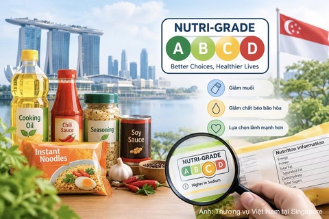 Singapore điều chỉnh thời gian triển khai chương trình Nutri-Grade