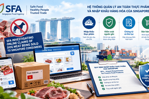 Singapore điều tra vụ việc bán thịt chó trực tuyến trên mạng xã hội