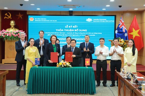 Việt Nam và Australia ký kết Thỏa thuận bổ sung triển khai dự án Aus4Growth lĩnh vực năng lượng