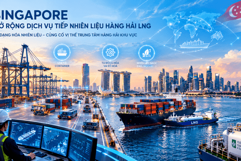 Singapore mở rộng dịch vụ tiếp nhiên liệu LNG cho tàu biển