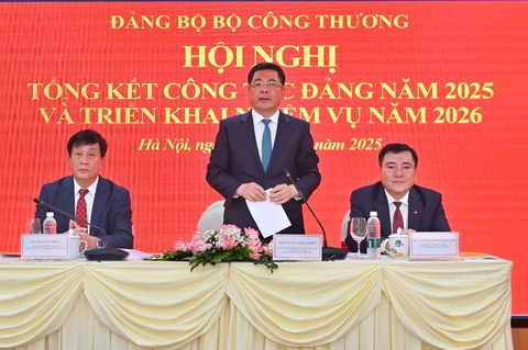 Hội nghị tổng kết công tác năm 2025, triển khai nhiệm vụ 2026 của Đảng bộ Bộ Công Thương