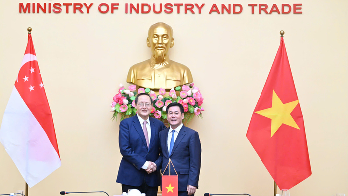 Bộ trưởng Bộ Công Thương Nguyễn Hồng Diên hội đàm với Bộ trưởng Bộ Công Thương phụ trách năng lượng và khoa học - công nghệ Singapore Tan See Leng