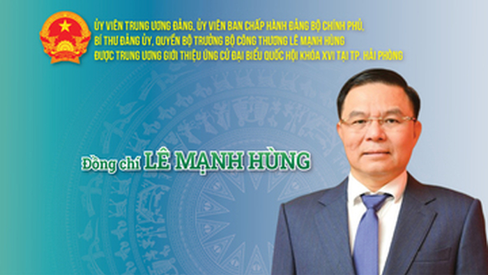 Quyền Bộ trưởng Bộ Công Thương Lê Mạnh Hùng ứng cử đại biểu Quốc hội tại TP. Hải Phòng