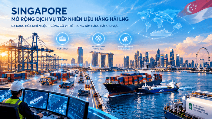 Singapore mở rộng dịch vụ tiếp nhiên liệu LNG cho tàu biển