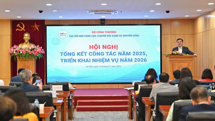 Hội nghị tổng kết công tác năm 2025, triển khai nhiệm vụ năm 2026 của Cục Đổi mới sáng tạo, Chuyển đổi xanh và Khuyến công